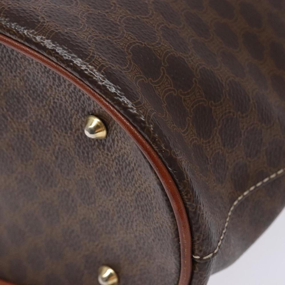 CELINE Macadam Canvas Hand Bag PVC Leather Brown Gold Auth ep10409 - Picture 8 of 16